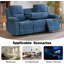 Canapé inclinable 3 lumières en tissu bleu clair