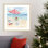 «Christmas at the Cape VI» par Wood, reproduction d'art encadrée