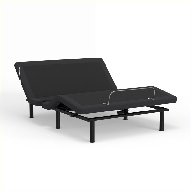 Pour la chambre à coucher: base de lit grand réglable avec commande vocale, éclairage à DEL, fabrication en métal massif, gris froid