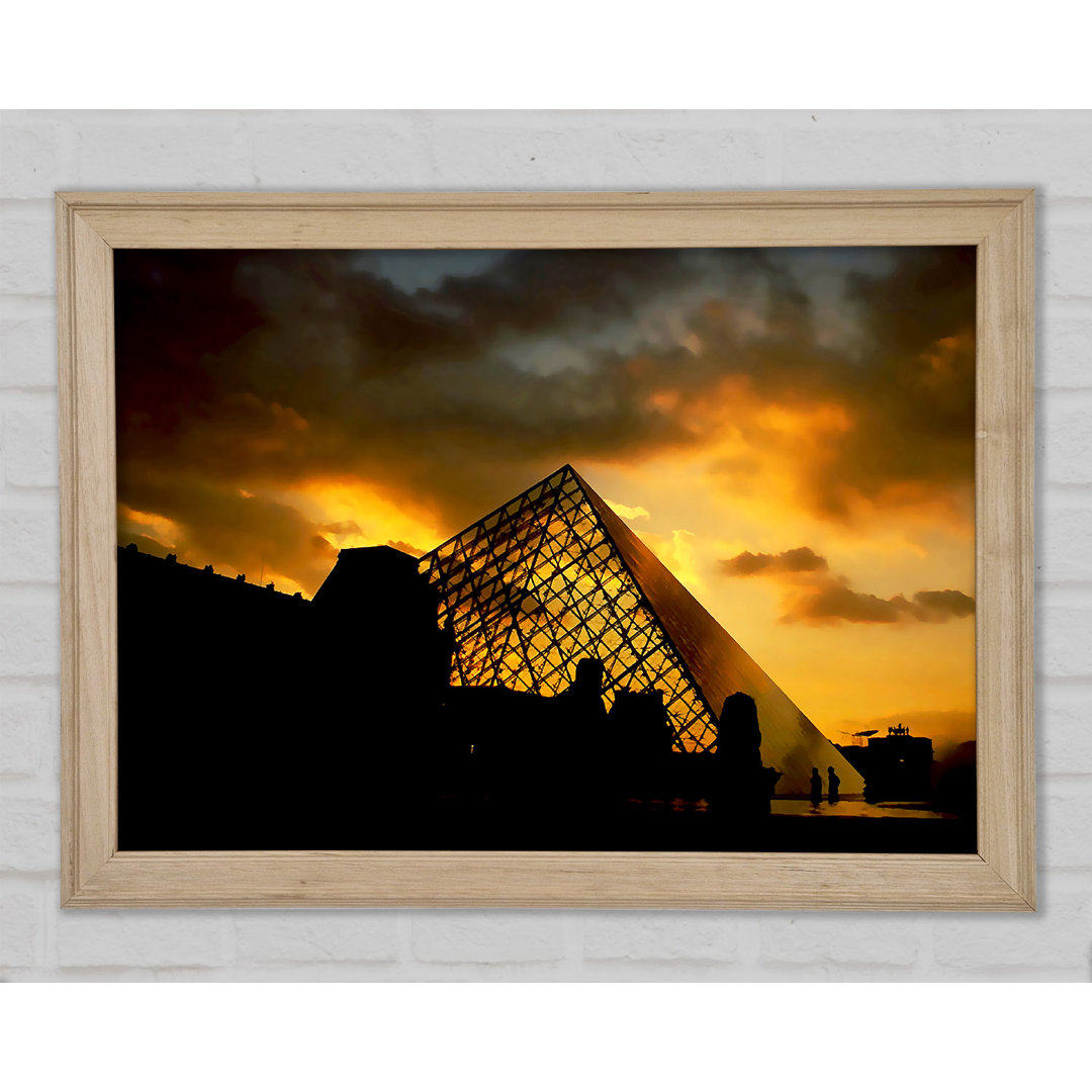 Paris Louvre Pyramide im ersten Licht - Druck