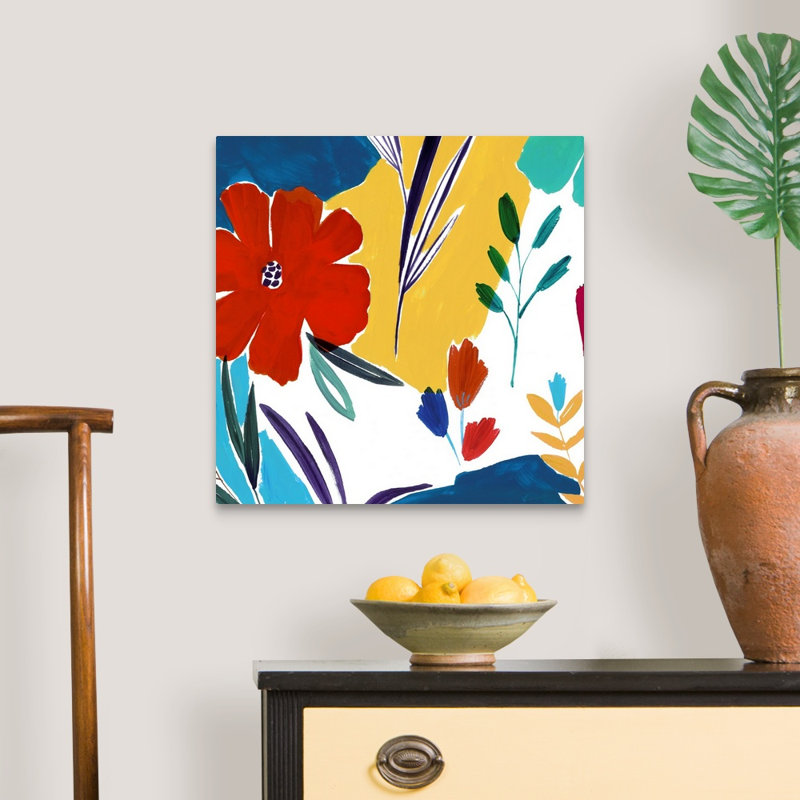 Reproduction d’art sur toile, "gaifulness I" par Isabelle Z, H 20 po x l 20 po x P 1,25 po, Toile tendue