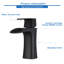 ADA Waterfall Bathroom Faucet - Single Handle Brass Faucet With Drain, 1-Hole Brushed Nickel-125231416