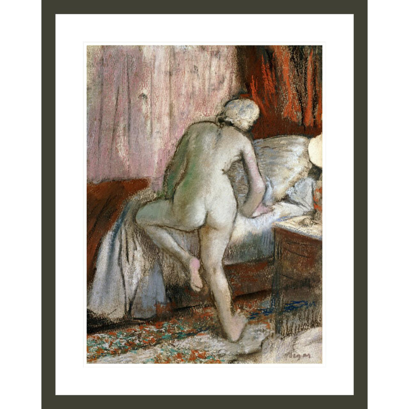 Bedtime by Edgar Degas -Framed Giclee Print, 29.47" H x 23.5" W