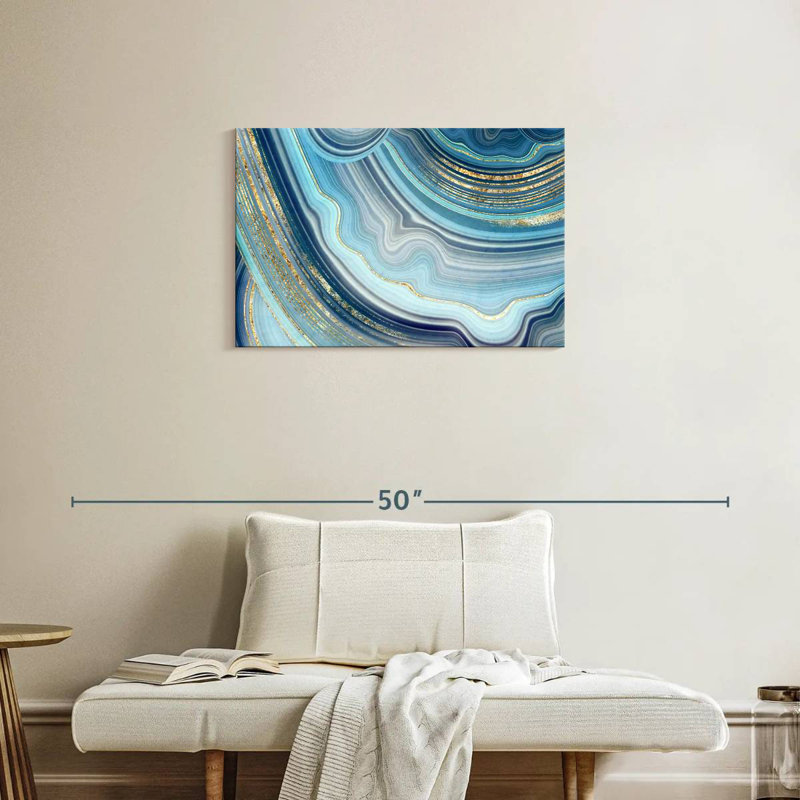 Avery Blue Marble Abstract, 20" H x 30" W