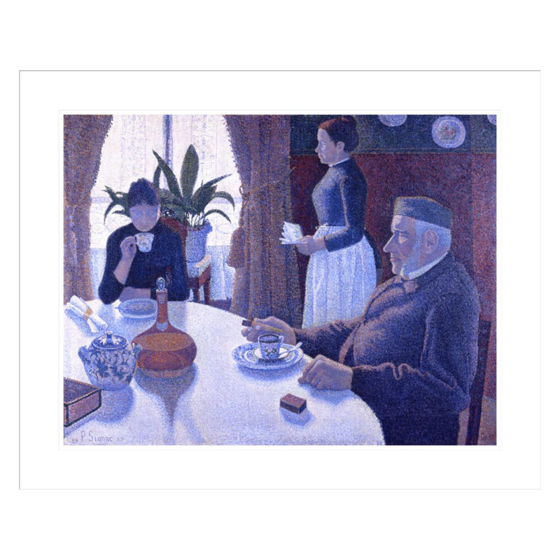 «Breakfast» par Paul Signac - Impression giclée encadrée, H 23,5 po x l 28,76 po