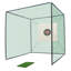 Cage de filet de pratique de golf avec cadre en métal pour ensemble de jeu extérieur 118 po x 118 po x 118 po Ostreici