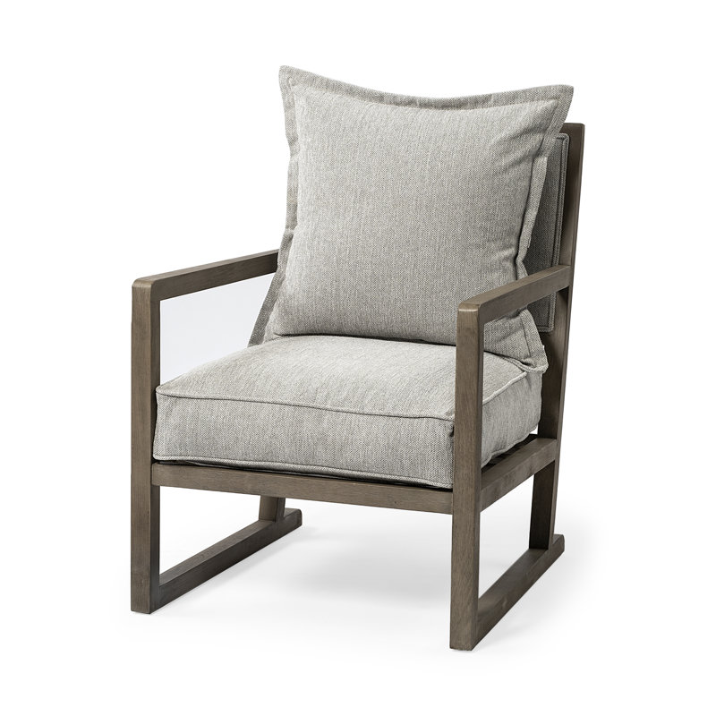 Upholstered Armchair, Cream