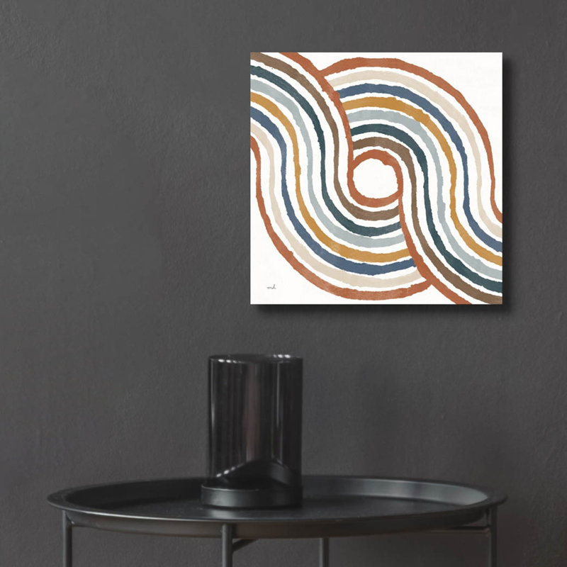 Art mural en verre George George «Rainbow Road 2 Thick Lines» par Moira Hershey, H 12 po x l 12 po x P 0,13 po