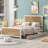 Metal Platform Bed With 2 Drawers