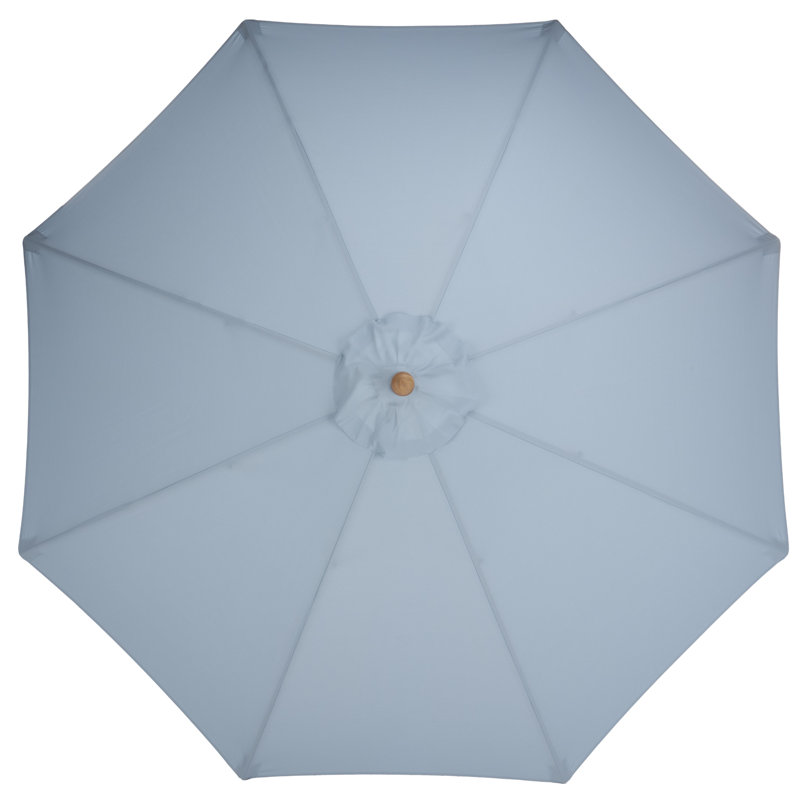 Parasol en bois Jesolo de 2,74 m, Bleu pastel