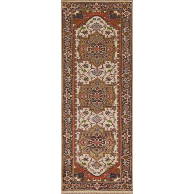 Tapis de couloir oriental ivoire 3x8