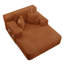 Luxueuse chaise longue en velours côtelé moelleux avec 3 coussins, canapé-lit convertible avec poche de rangement, conception sans cadre et mousse de compression pour les petits espaces, salon, appartement-1343597416