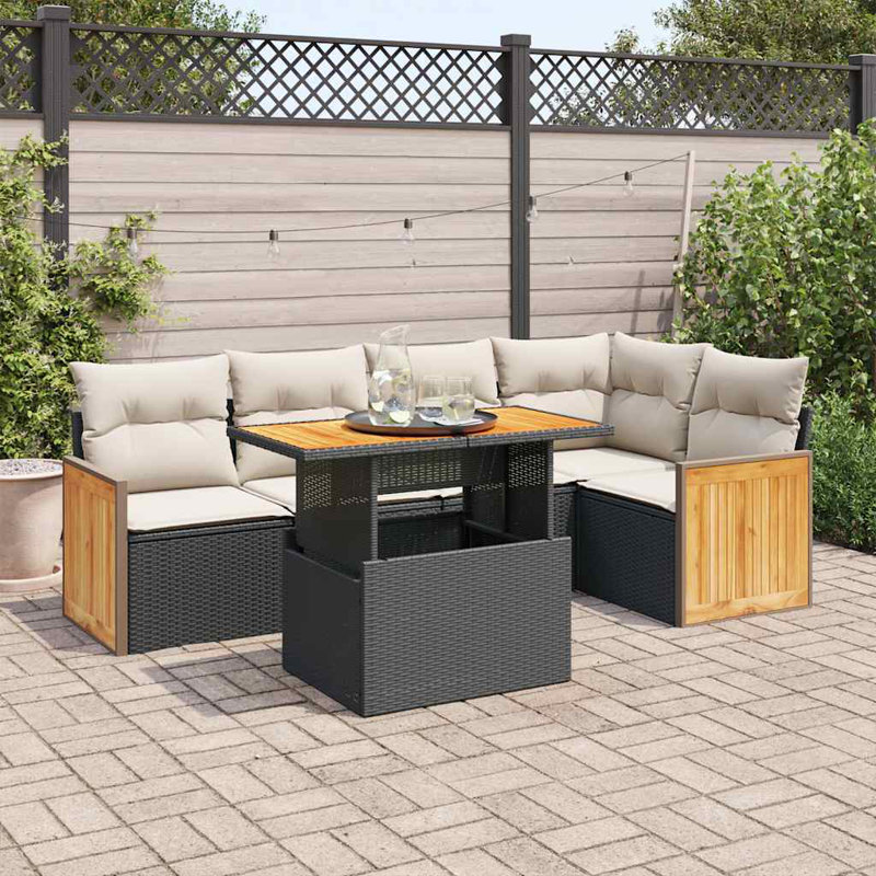 Vidaxl Garden Sofa Set Black