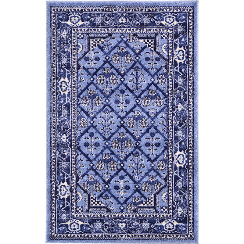 Tapis bleu Lesa, Rectangle 3 pi 3 po x 5 pi 3 po