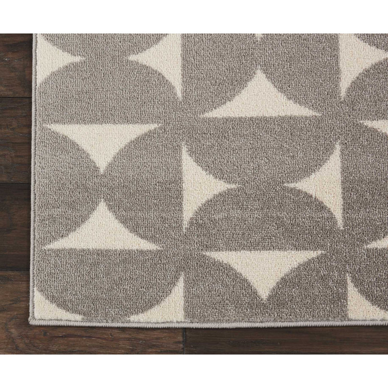 Tapis gris Cristin Eclectic Bohemian, Tapis de couloir 2 pi 2 po x 7 pi 6 po