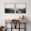 Ensemble de 2 paysages encadrés sur toile marine et gris marine-97923464-97923467
