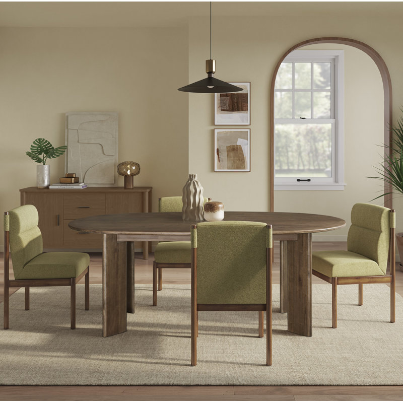 Ehrsam 78.5" Oval Dining Table, Dark Walnut