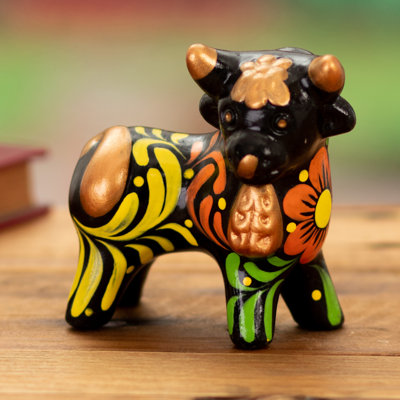 Handmade Bull Of Good Fortune Ceramic Sculpture