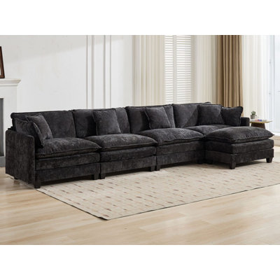 Canapé modulaire en L surdimensionné avec repose-pieds Schmucker