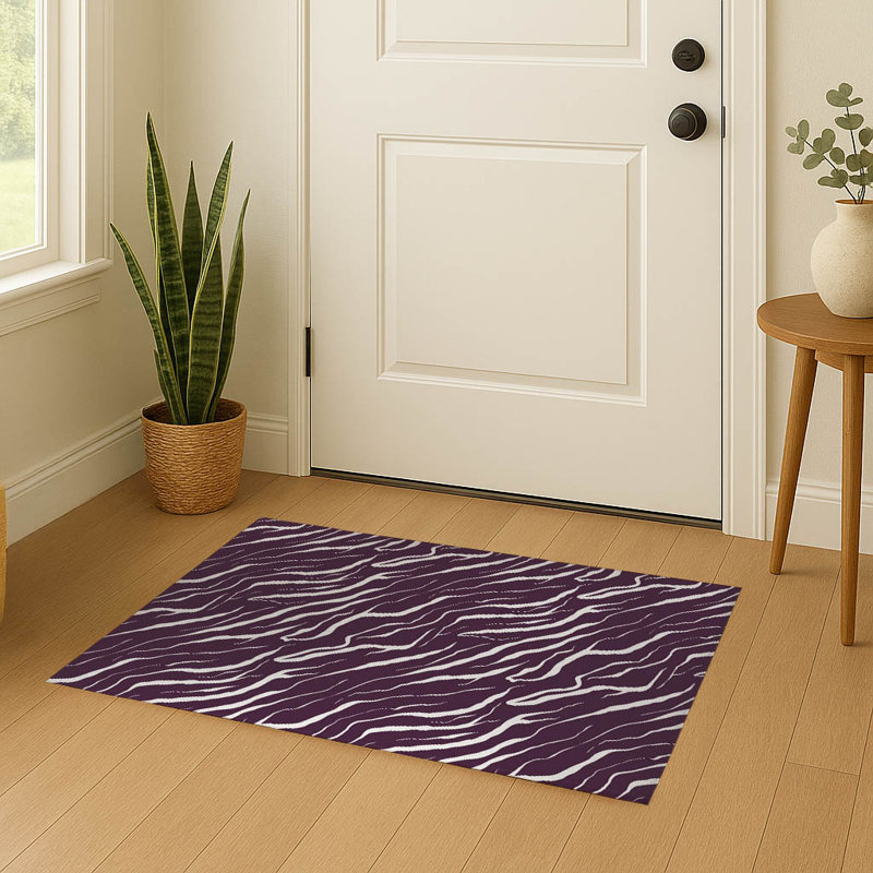 Paillasson Lush Cracks, Aubergine, L 84 po x L 60 po