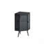 Armoire 22,25 po avec porte en verre trempé et tablettes de rangement