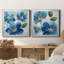 «Flowering Blues I», peinture sur toile 2 pièces-1295212470-1295212426