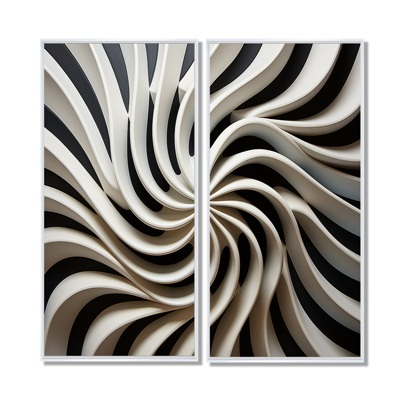 Art mural moderne noir et blanc I, 40" H x 40" W, Framed Print without Mat, White