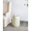 Tabouret d'appoint cylindrique crème et vert Capiz
