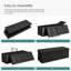 43 Inches Folding Storage Ottoman Bench With Flipping Lid, Storage Chest Footrest Padded Seat With Iron Frame Support, Black