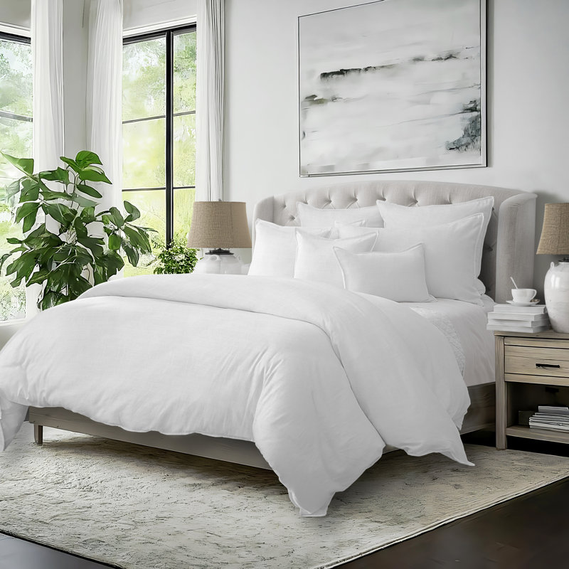 Ensemble d'édredon 8 pièces Elsie, King Comforter + 7 Additional Pieces, White