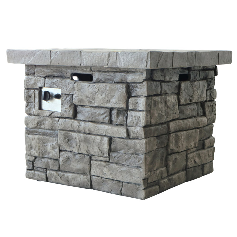 30" Outdoor Square Mgo Propane Fire Pit - 40,000 BTU