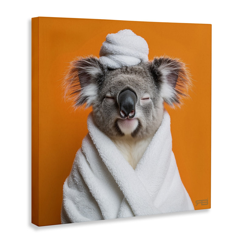 «Relaxed Bathtime Koala» par RB, H 24 po x l 24 po