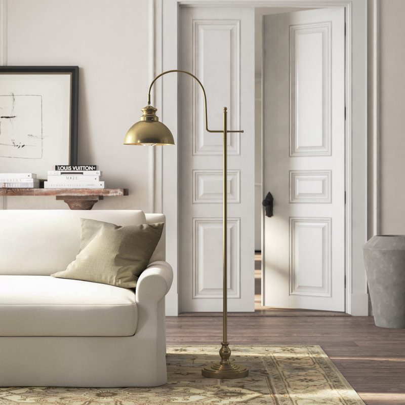 Anar 64.5'' Plated Gold Arched Floor Lamp