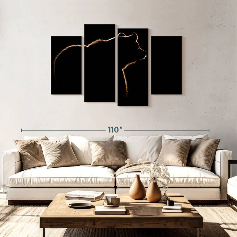 Brampt Bear Silhouette, 48" H x 75" W