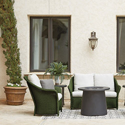 Weekend Retreat Outdoor Lounge Chair, Linen, Callen Pearl