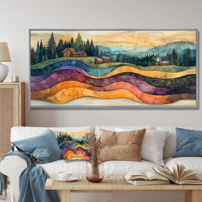 «Native Indian Village In A Forest Landscape I», art mural forêt