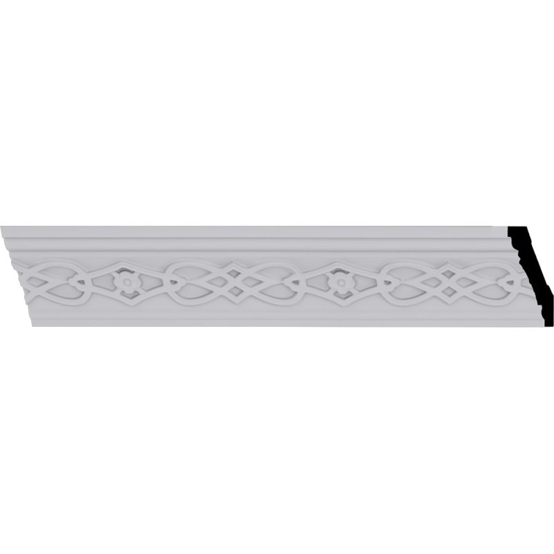 White Intricate Urethane Crown Moulding 94.5" Length