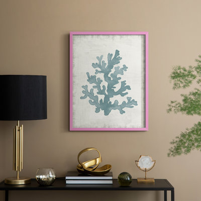 Coral Oasis II, reproduction encadrée - bois massif