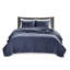 Courtepointe 2 pièces en bleu marine pour lit simple / simple TG-120276129-120276136