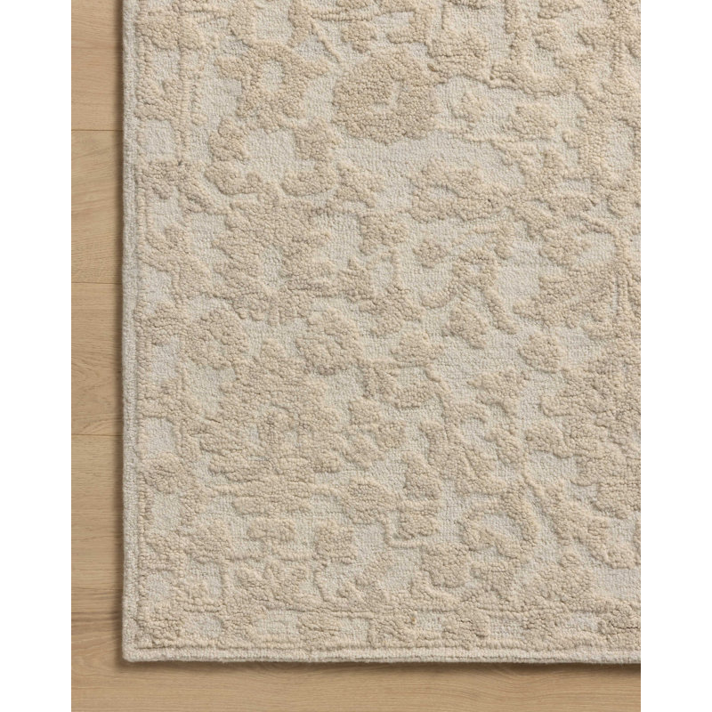 Tapis crème / ivoire Charlton Home®, Rectangle 8 pi 6 po x 11 pi 6 po