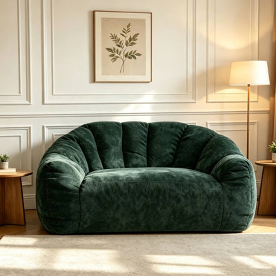 Oversized Loveseat Sofa For Adults,Stuffed Accent Bean Bag Perfect,Compressed Packing