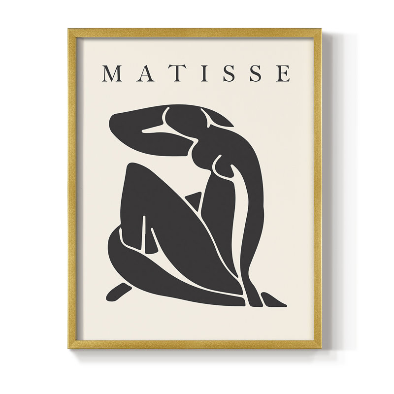 Matisse CECL XXVI, reproduction encadrée - bois massif, Or, H 14 po x l 11 po