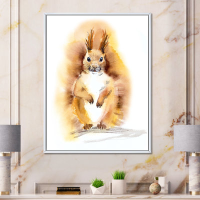 " Portrait Of An Orange Squirrel " Painting Print