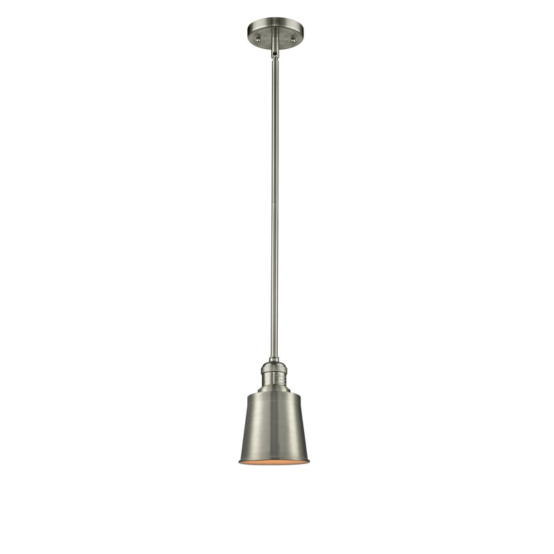 Lavender Hill 1 - Light Single Pendant, Brushed Satin Nickel, Matte Black, No Bulb Included