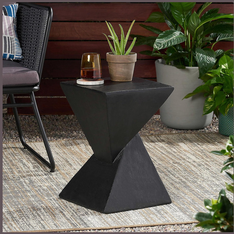 Table d'appoint moderne TESS - Table de bout élégante compatible avec le salon, la chambre à coucher ou le bureau, meubles de maison polyvalents, couleur noire