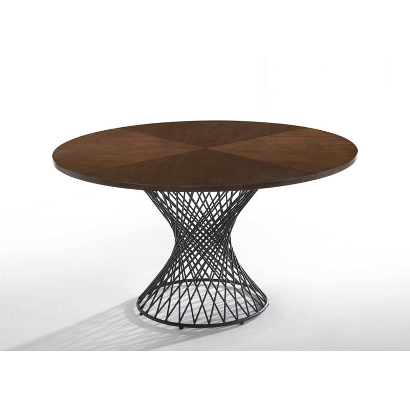 Camak Round Metal Base Dining Table