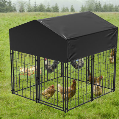 50'' H Panel Metal Exercise Pen With Door