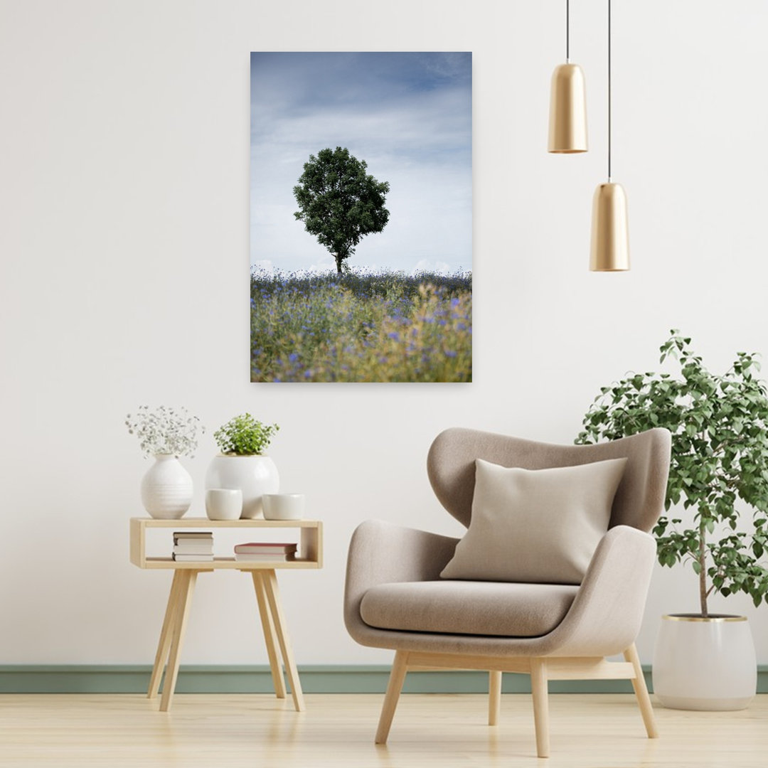 Summer Meadow Peaceful Serene Tranquil Flower Landscape Wall Art Print