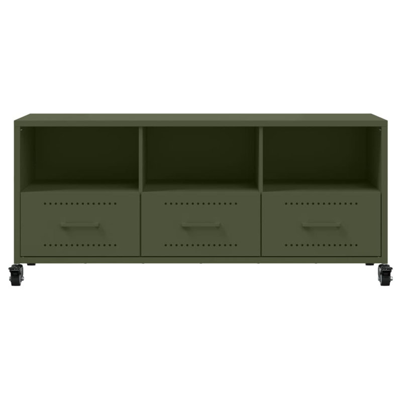 Alayza Unfinished TV Stand for TVs up to 24", Mustard, 100.5cm