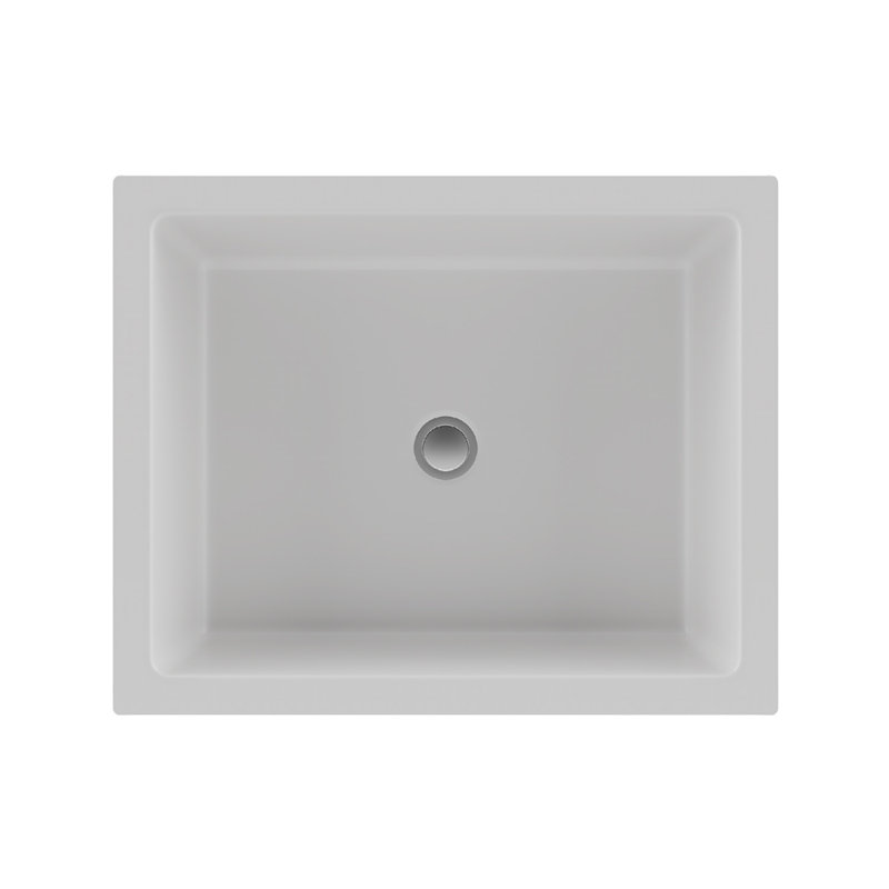 Lexicon Quartz Composite Rectangle Vanity Sink, White